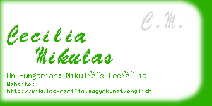 cecilia mikulas business card